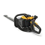 STIGA Benzin-Heckenschere HT 525, Leichter 22,5ccm Motor, 650W, 60cm Dual Action-Klingen, Grau/Gelb