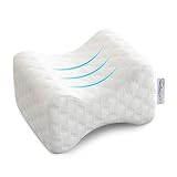 Amazon Basics Schmetterling Memory Foam Beinkissen für Seitenschläfer, Kniekissen für Rücken, Hüfte, Schwangerschaft, Wirbelsäulenausrichtung, Weiß, 25 x 20 x 15 cm