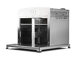 Beefer Twin Pro - Professioneller 800°C Oberhitzegrill mit Gas aus Edelstahl zwei Brennern I mit Trennwand I DE/AT 20 NGH Erdgas