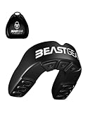 Beast Gear Mundschutz/Zahnschutz - Für Boxen, MMA, Rugby, Kickboxen, Judo, Karate, Hockey & Kampfsport, Sportmundschutz mit Praktischer Aufbewahrungsbox, Schützt Zähne, Zahnfleisch & Kiefer,Schwarz