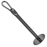 FUNOMOCYA Fitness Ladestift aus Stahl 23cm mit Karabiner Leicht Tragbar Hantelscheibenständer für Krafttraining Zuhause