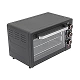 Mini Backofen | 1000 Watt | 22 Liter | inkl. Backblech und Grillrost | Pizzaofen | 120°-250°C | 60 min. Timer | Minibackofen | Backofen | Kleiner Backofen (Schwarz)