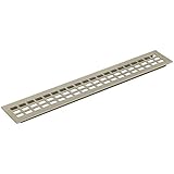 Vasalat Luftgitter 600x60,AL Titan EReffekt Aluminium Lüftungsgitter, Silber Edelstahl Effekt, 600 x 60 mm