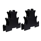 BESPORTBLE 2st Hantelständer Einstellbar Schwer Hantelbaum Hantel Ständer Spender Stapelbar Behälter Regaleinheit Faltbar Würfel Kappe Garage Aufbewahrung Von Hanteln Wagen Gestell Black Abs