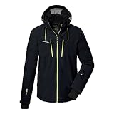 killtec Herren Skijacke/Funktionsjacke mit abzippbarer Kapuze und Schneefang KSW 44 MN SKI JCKT, schwarz, L, 38698-000