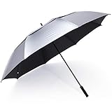 G4Free 62/68 Inch UV-Schutz Winddicht Sonnen- und Regenschirm Golfschirm Autorisches Öffnen Doppelbaldachin Belüftet Übergröße für Herren und Damen