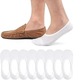 Caldodo Sneaker Socken Herren 43-46 Füßlinge 8Paar, Sneakersocken Baumwolle Herrensocken Atmungsaktiv, No Show Socken Unsichtbar im Schuh, Weiß