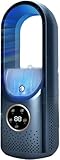 Mobiler Luftkühler, Mobiler Klimaanlage, Kühlventilator, Leise, Ohne Klingen, Mobiles Klimagerät ohne Abluftschlauch für Luftkühlung, Ventilation, Befeuchtung (Blue)
