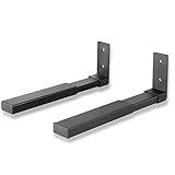 Suptek Soundbar-Wandhalterung, Lautsprecher-Wandhalterung. 1 Paar Lautsprecherständer, Dual-Lautsprecher-Halterung für Lautsprecher mit schwerem Mittelkanal, SPLK201, Schwarz