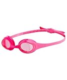 arena Spider Kids Anti-Fog Schwimmbrille für Kinder, Kinder-Schwimmbrille mit UV-Schutz, Selbstjustierender Nasensteg, Hypoallergenische Silikon Dichtungen, Rosa