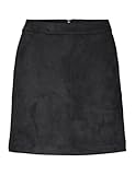 VERO MODA Damen Vmdonnadina Faux Suede Short Skirt Noos Rock, Schwarz, XL EU