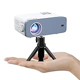 Mini Beamer, VOPLLS Beamer Full HD 1080P Unterstützt, 12000L Tragbar Video Projektor mit 50% Zoom, Heimkino Beamer für Handy Phone, Tablet/Laptop/PC/TV-Box, HDMI, USB, AV