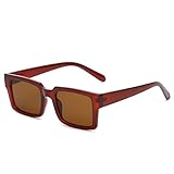 Sonnenbrille For Herren Mit Kleinem Rahmen, Fürs Autofahren Im Freien, Quadratische For Damen(Brown)
