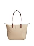 Tommy Hilfiger Damen Popette Large Tote Bag with Zipper Tragetasche, Sandelholz