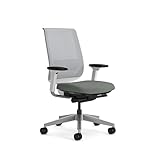 Steelcase Reply Air Ergonomischer Bürostuhl mit höhenverstellbaren Armlehnen und Lumbalstütze Grün