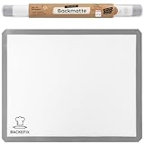 Backefix 44x33 cm Original Backfolie wiederverwendbar Silikon Backmatte, BPA frei - einfach, umweltbewusst und gesund backen, spülmaschinenfest