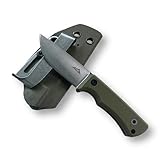 SK Wild Ones® Neck Knife Messer - Outdoor Neckknife Survival - Halskette Messer feststehende Klinge - Gürtelmesser mit G10 Griff - EDC Messer Outdoor Messer - 440 C Edelstahl Grün Bragi 42a