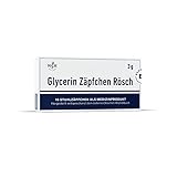 Glycerin Zäpfchen Rösch | 3g (10 Zäpfchen) | für eine natürliche Stuhlregulierung | wirkt sanft abführend und schont die Darmflora | für Erwachsene (ab 18 Jahren) in hartnäckigen Fällen