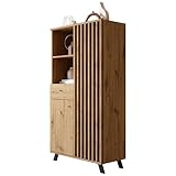 Newroom Highboard Wildeiche Anthrazit Kommode Modern Vintage...