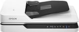 Epson WorkForce DS-1660W DIN A4 Dokumentenscanner (Scanner, kleine Standfläche, Dokumenteneinzug, Duplex, Drei-Pass, 600dpi, WiFi, NFC)