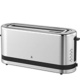 WMF Küchenminis Toaster Langschlitz mit Brötchenaufsatz, 2 Scheiben, XXL, Bagel-Funktion, 7 Bräunungsstufen, 900W, Toaster edelstahl matt