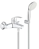 GROHE Eurosmart - Einhand- Wannenarmatur (mit Brausegarnitur, automatische Umstellung Wanne/Brause), chrom, 3330220A