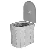 Bai42Ylou Campingtoilette Camping Toiletten Porta Potti Camping Wc Camping Toilette Campingklo Camping Klo Mobile Toilette Campingtoilette Faltbar Camping-Toiletten Gartentoilette Gray