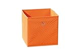 Inter Link – Faltbare Aufbewahrungsbox – Klappbarer Objekthalter – Stoff Faltbox – Aufbewahrungsbox für Raumteiler oder Regale – 32 x 32 x 32 cm – Mit Fingerloch – Winny – Orange