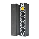 Fenton SHFT57B Standlautsprecher Paar 600 Watt Passiv Floorstanding Hi-fi Speakers, HiFi Lautsprecher Boxen für Stereoanlage, 4-Wege Standboxen Lautsprecher Paar Lautsprecherboxen - Schwarz
