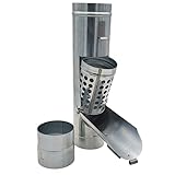 zbs24 Zink Regenwassersammler mit Laubkorb 100mm - Regenrohrklappe mit entnehmbaren Laubkorb, zum effizienten auffangen von Regenwasser, mit Muffe für einfache Verbindung mit dem Fallrohr
