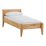 DICO Massivholz Einzelbett Komfortbett Seniorenbett 450.03, Kernbuche geölt Größe 120x200 cm
