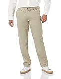 Amazon Essentials Herren Knitterarme Flatfront-Chinohose, Gerade Geschnitten, Khakibraun, 38W / 34L