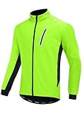 baleaf Herren Winter Radfahren Jacken Thermische Laufjacke Softshell Mounatin Fahrrad Radfahren Fahrrad Kaltes Wetter Taschen Grün 2XL