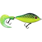 Angel-Berger Wild Devil Baits Tail Bait Jerkbait Jerk Wobbler (UV Chartreuse, 13cm)