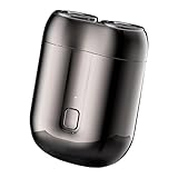 Kopfrasierer – Tragbarer Elektrorasierer – 2024 Doppelkopf-Sturmrasierer, elektrischer Rotationsrasierer Taschenrasierer | Wasserdichter, wiederaufladbarer Sturmrasierer für Nass- und Trockengebrauch