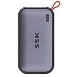 SSK 1TB Portable SSD Externe Festplatte,bis zu 1050 MB/s Extreme Übertragungsgeschwindigkeit USB 3.2 Gen 2 Solid State Drive für Type-c Smartphone, PS5, Xbox, Laptop, MacBook/Pro/Air und mehr