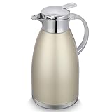 2.3 Liter Edelstahl Isolierkanne thermoskanne,Teekanne, Doppelschicht Vakuum kaffeekanne,Thermoskanne Edelstahl,Thermoskanne Kaffee Tee (Golden)