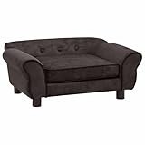 vidaXL Hundesofa Braun 72x45x30cm Plüsch Hundecouch Hundebett Haustiersofa