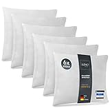 LILENO HOME 6er Set Kissenfüllung 45x45 cm - 40°C waschbares Innenkissen geeignet für Allergiker - Polyester Kisseninlet als Couchkissen, Sofa Kissen, Cocktailkissen und Kopfkissen