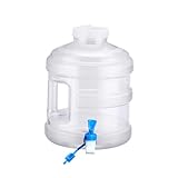 getuse Trinkbrunnen Wasserkanister 15L mit Hahn Lebensmittelqualität Große Kapazität Behälter für Camping Outdoor- Weiß