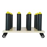 Vinyl-Rollen-Aufbewahrungswagen, Holzregal zum Organisieren von Fotopapier und Fensterfolienrollen, stabiler Halter für Kernrollen