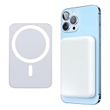 Powerbank für Apple iPhone, Magnetische Wireless Power Bank 5000mAh Schnellladefunktion Ladegerät, Kabellose Externer Akku Kompatibel mit MagSafe für iPhone 16 15 14 13 12 Serie