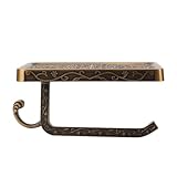 TOPINCN Toilettenpapierhalter aus Aluminiumlegierung, Wandmontierter Taschentuchrollenhalter, Spenderregal, Robuster Bad-Toilettenpapierhalter für Badezimmer und Küche