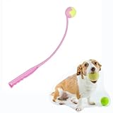 jiejack Hunde ballwurfmaschine! ballschleuder für Hunde Hundewurfwerkzeug für Haustiere, ideal zur Langeweilevertreibung und Interaktion (Rosa)