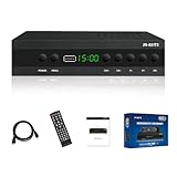 Yunucket Ricevitore Digitaler Terrestrischer Decoder DVB T2 2024 MPEG 4 Full HD 1080p, Hevc H265 Master 10 Besetzung Canali Dolby 10 Bit Numerati, mit HDMI-Eingang, Fernsteuerung zu Stato Solido