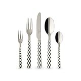 Villeroy & Boch - Boston Besteck Set 30 Teilig 6 Personen, Spülmaschinenfest, Rostfrei, Tafelbesteck, Essbesteck, Gabel, Messer, Besteck 30 Tlg., Essbesteck Set, Besteckset, Edelstahl