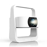 [App-Integrierte] Mini Beamer Portable Heimkino, Smart Beamer Android13.0 mit 20000Lux, 1080P, E-Focus/Trapezkorrektur, WiFi6 Bluetooth5.2, 270°-Drehung, Outdoor Beamer für Handy/Laptop,Venus V1, Weiß
