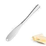 Westmark Buttermesser- & Dekoriermesser, 1 Stk. – Messer mit Wellenschliff & Schlitz-Struktur für Butterlocken, Garnieren, Schneiden – Silber, 15 cm