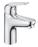 GROHE Swift- Einhand- Waschtischarmatur (wassersparend, schnelle Installation, flexibler Anschluss, inkl. Montagewerkzeug), 24320001, chrom