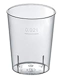 Gastro-Bedarf-Gutheil 750 Einweg Schnapsgläser 2 cl Trinkbecher Stamperl Medizinbecher Plastikbecher Schnapsbecher Shotgläser für Shots Pinnchen recycelbar